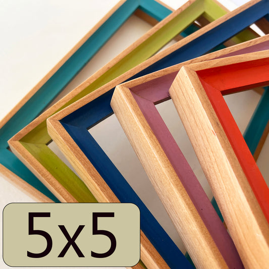 5x5" frame in Foxy Minus style - Choose your color - FREE SHIPPING