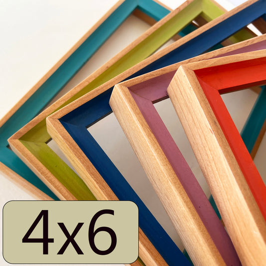 4x6" frame in Foxy Minus style - Choose your color - FREE SHIPPING