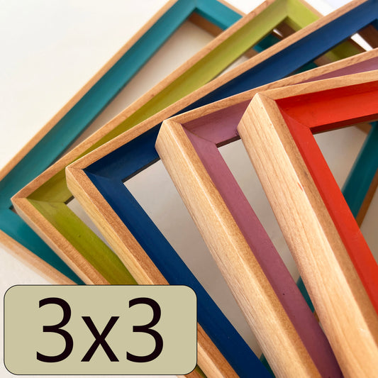 3x3" frame in Foxy Minus style - Choose your color - FREE SHIPPING