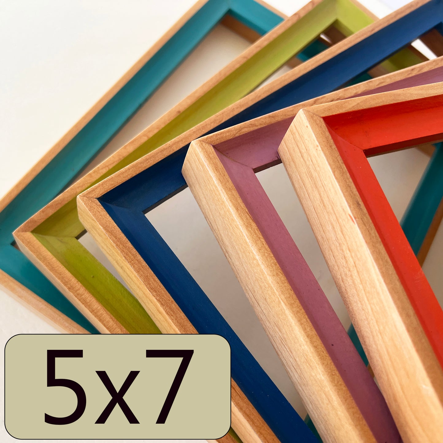 5x7" frame in Foxy Minus style - Choose your color - FREE SHIPPING