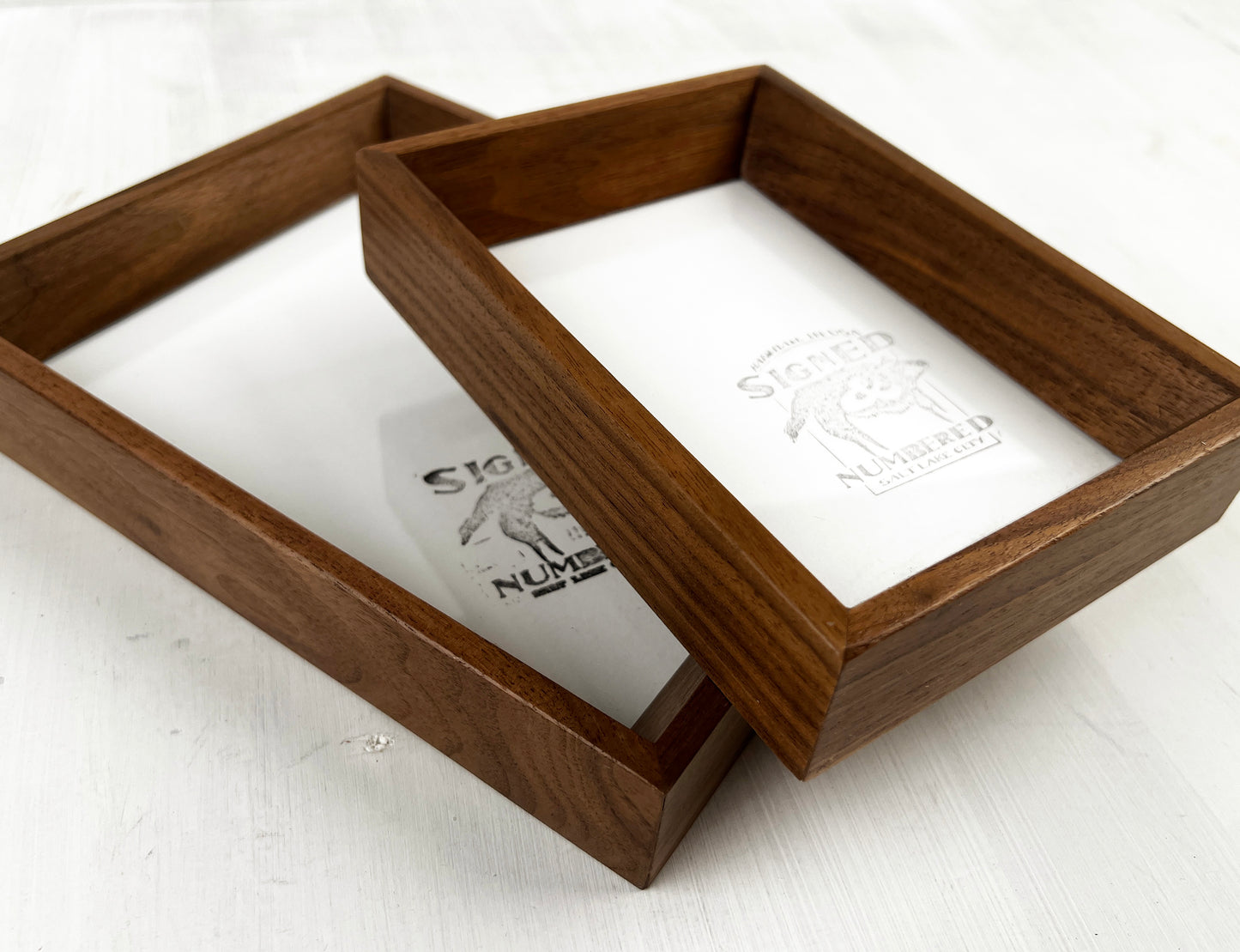 Solid Walnut Picture Frame in Park Slope Hardwood Molding- Choose Your Size - Ships Right Away!