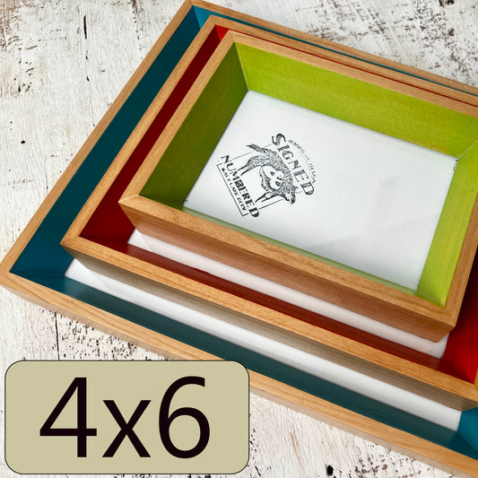 4x6" frame in Park Slope Minus style - Choose your color - FREE SHIPPING