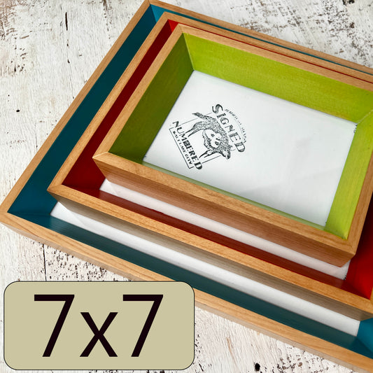 7x7" frame in Park Slope Minus style - Choose your color - FREE SHIPPING