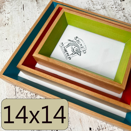 14x14" frame in Park Slope Minus style - Choose your color - FREE SHIPPING