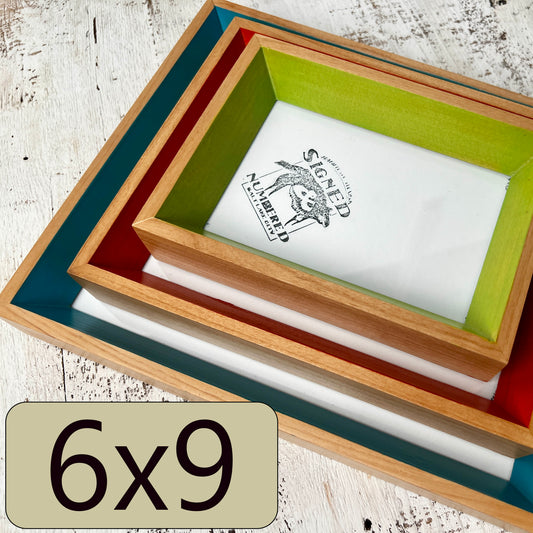 6x9" frame in Park Slope Minus style - Choose your color - FREE SHIPPING