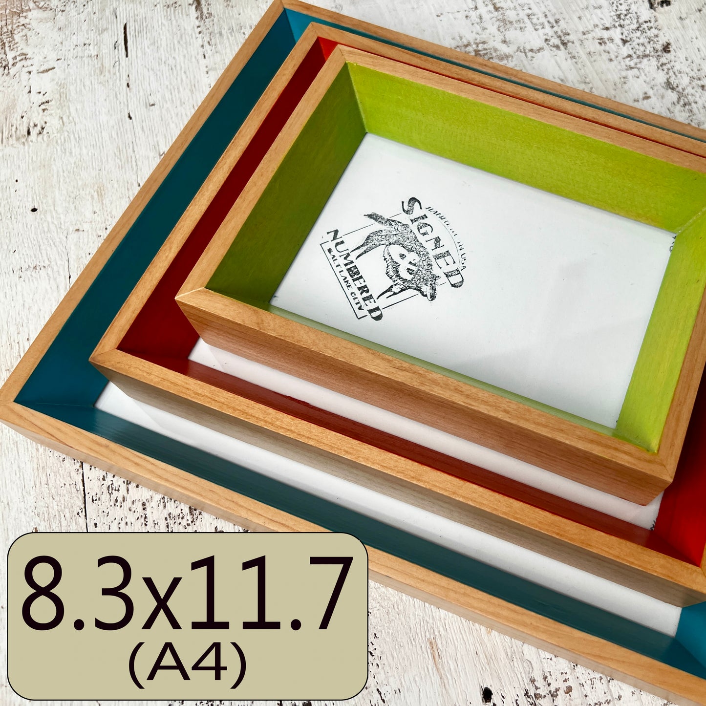 A4 8.3x11.7" frame in Park Slope Minus style - Choose your color - FREE SHIPPING