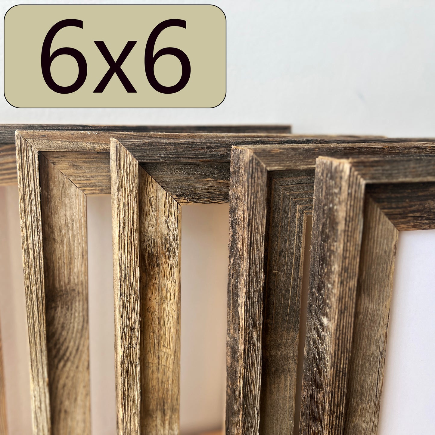 6x6" frame in Rustic Cedar Build Up style - FREE SHIPPING