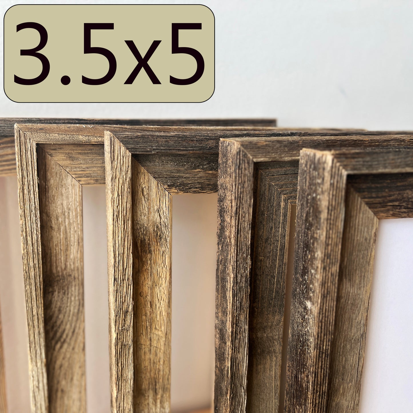 3.5x5" frame in Rustic Cedar Build Up style - FREE SHIPPING