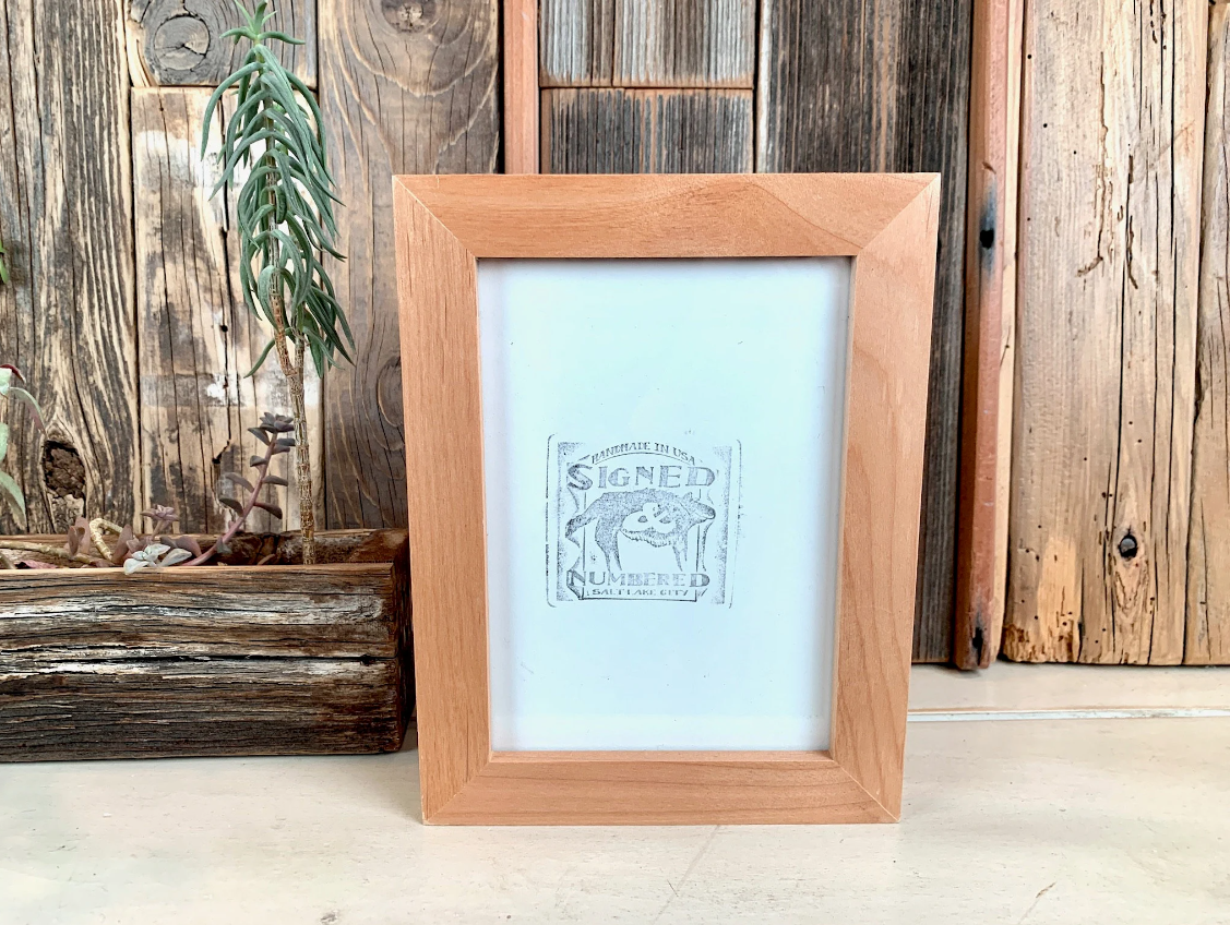 Solid Alder Picture Frame in 1x1 Hardwood Molding - Choose Your Size - Ships Right Away!