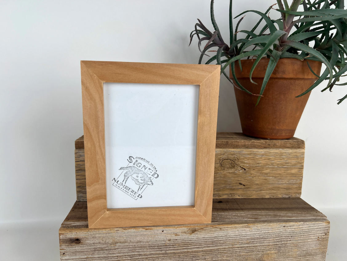 Solid Alder Picture Frame in 1x1 Hardwood Molding - Choose Your Size - Ships Right Away!