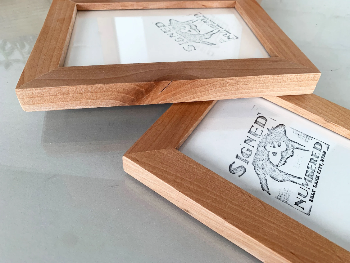 Solid Alder Picture Frame in 1x1 Hardwood Molding - Choose Your Size - Ships Right Away!