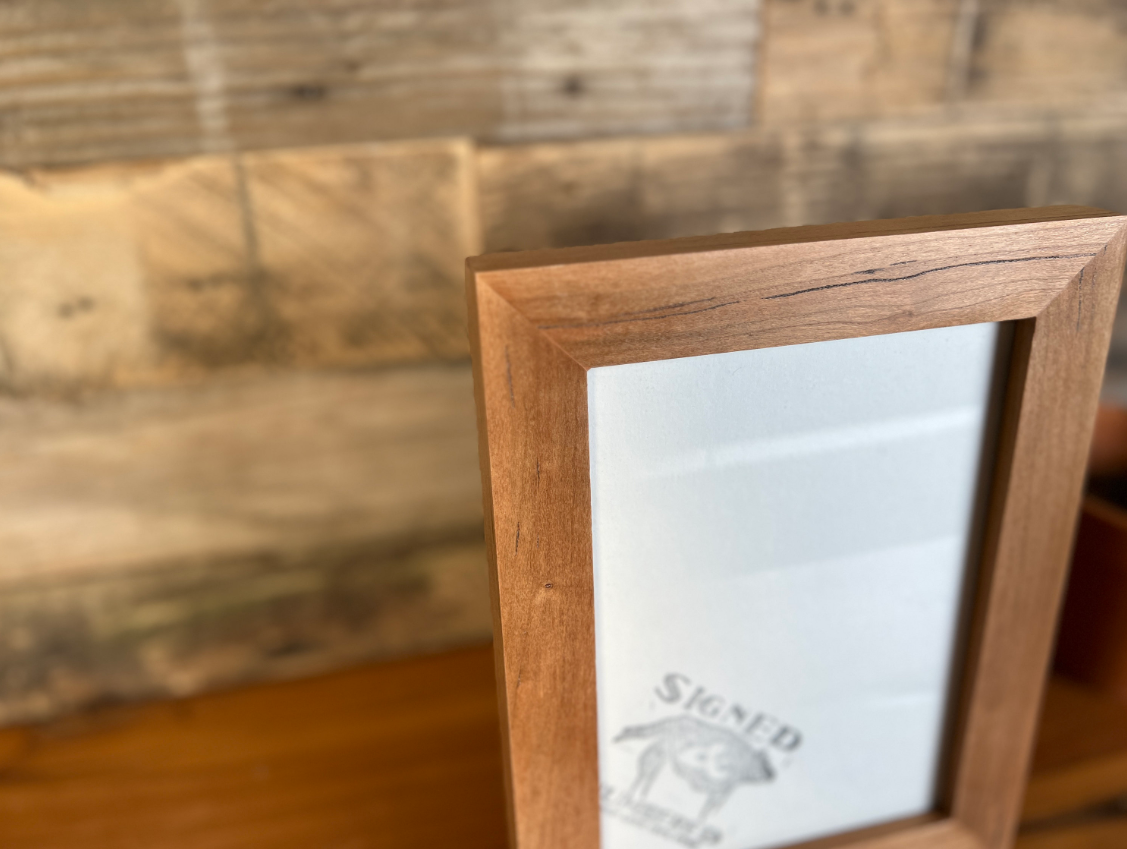 Solid Cherry Picture Frame in 1x1 Hardwood Molding- Choose Your Size - Ships Right Away!