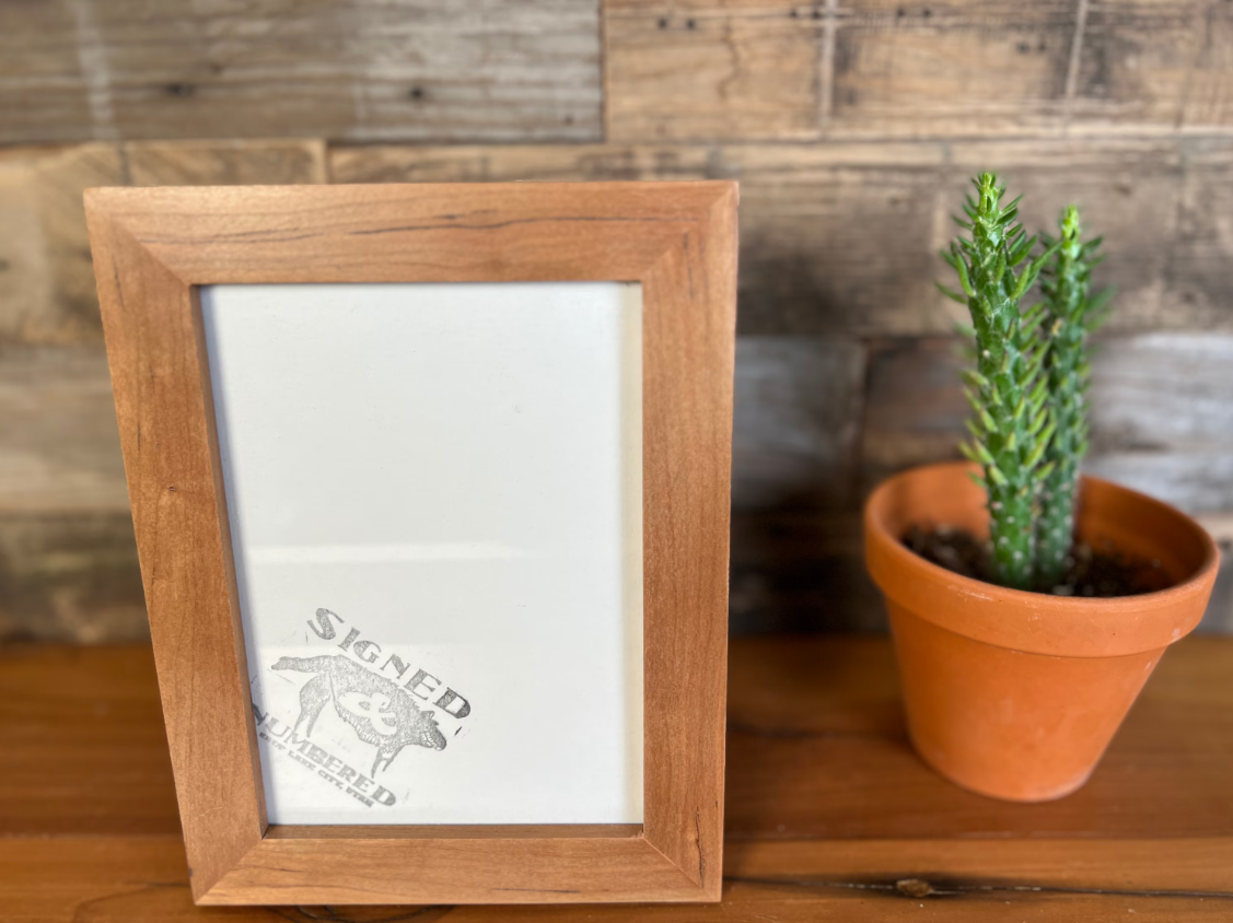 Solid Cherry Picture Frame in 1x1 Hardwood Molding- Choose Your Size - Ships Right Away!