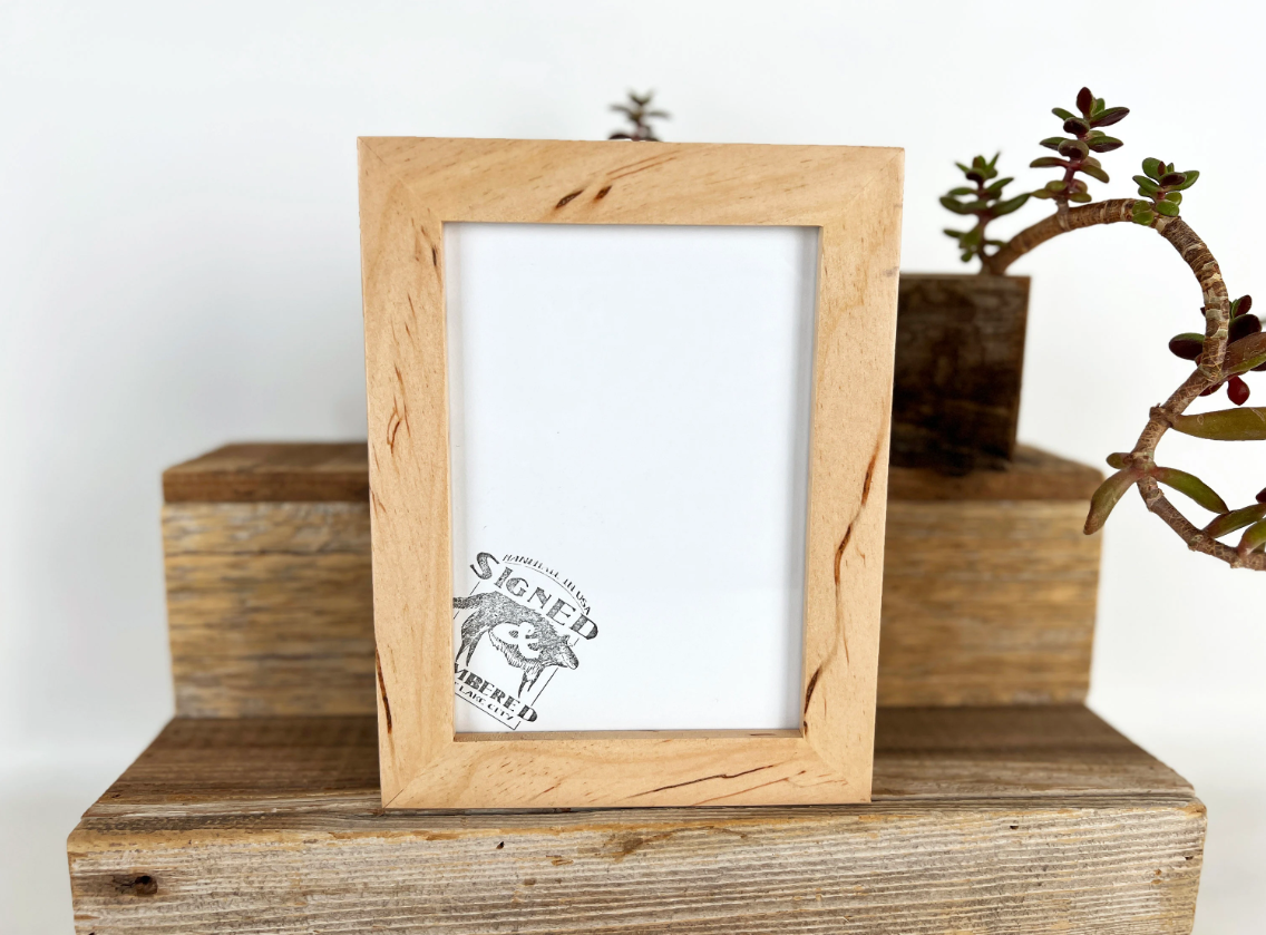 Solid Maple Picture Frame in 1x1 Hardwood Molding- Choose Your Size - Ships Right Away!