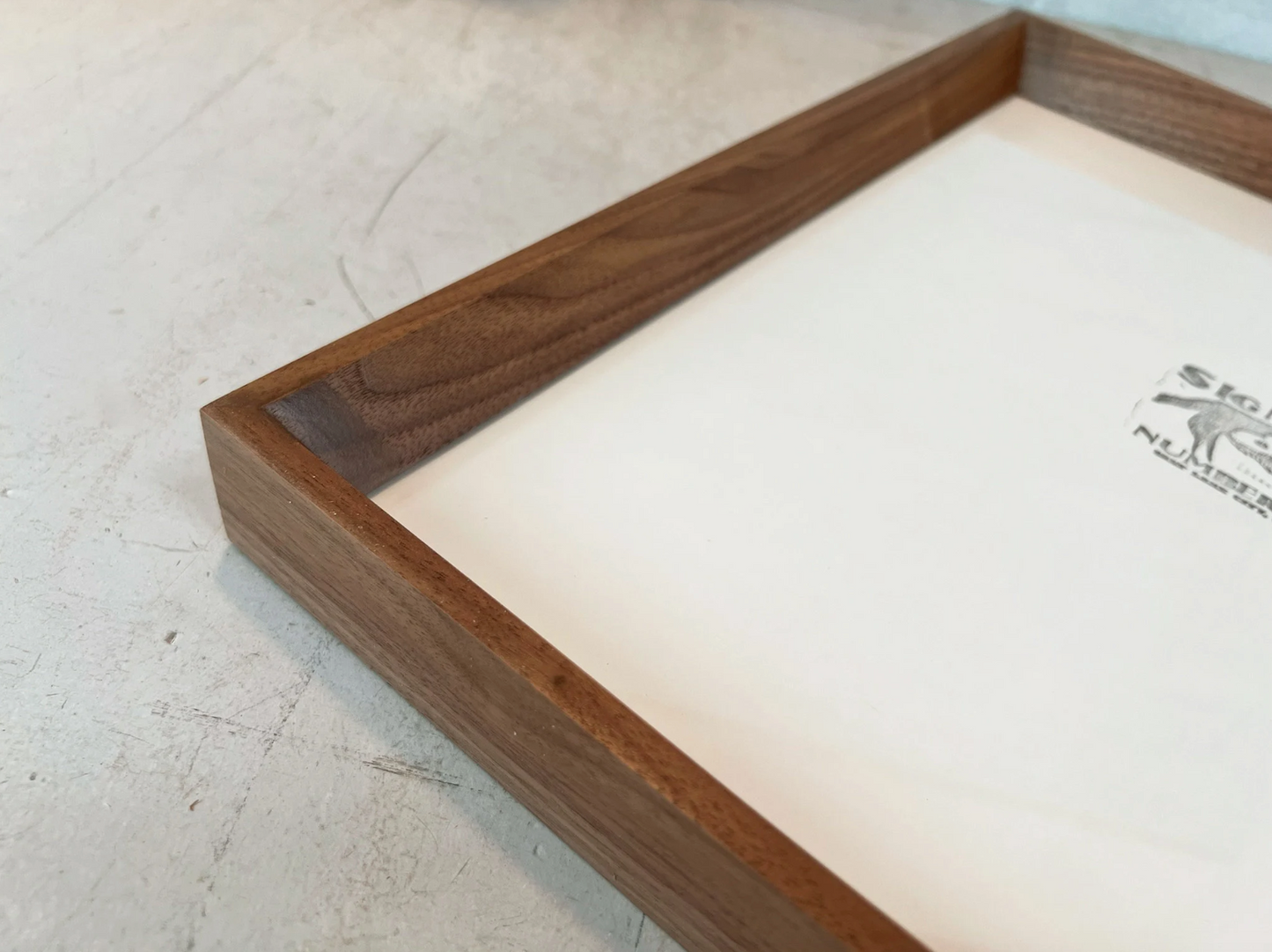 Solid Walnut Picture Frame in Park Slope Hardwood Molding- Choose Your Size - Ships Right Away!