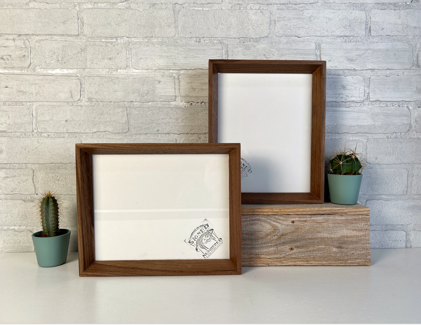 Solid Walnut Picture Frame in Park Slope Hardwood Molding- Choose Your Size - Ships Right Away!