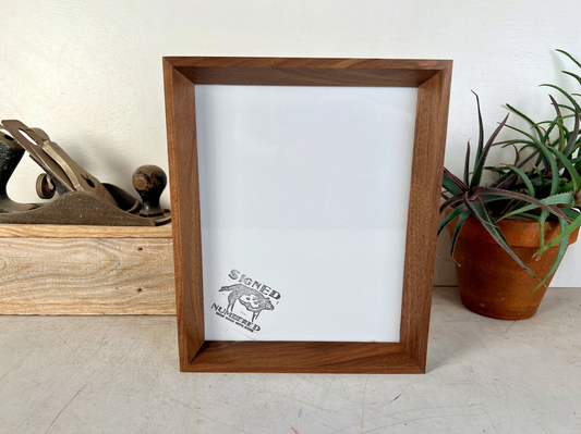 Solid Walnut Picture Frame in Park Slope Hardwood Molding- Choose Your Size - Ships Right Away!