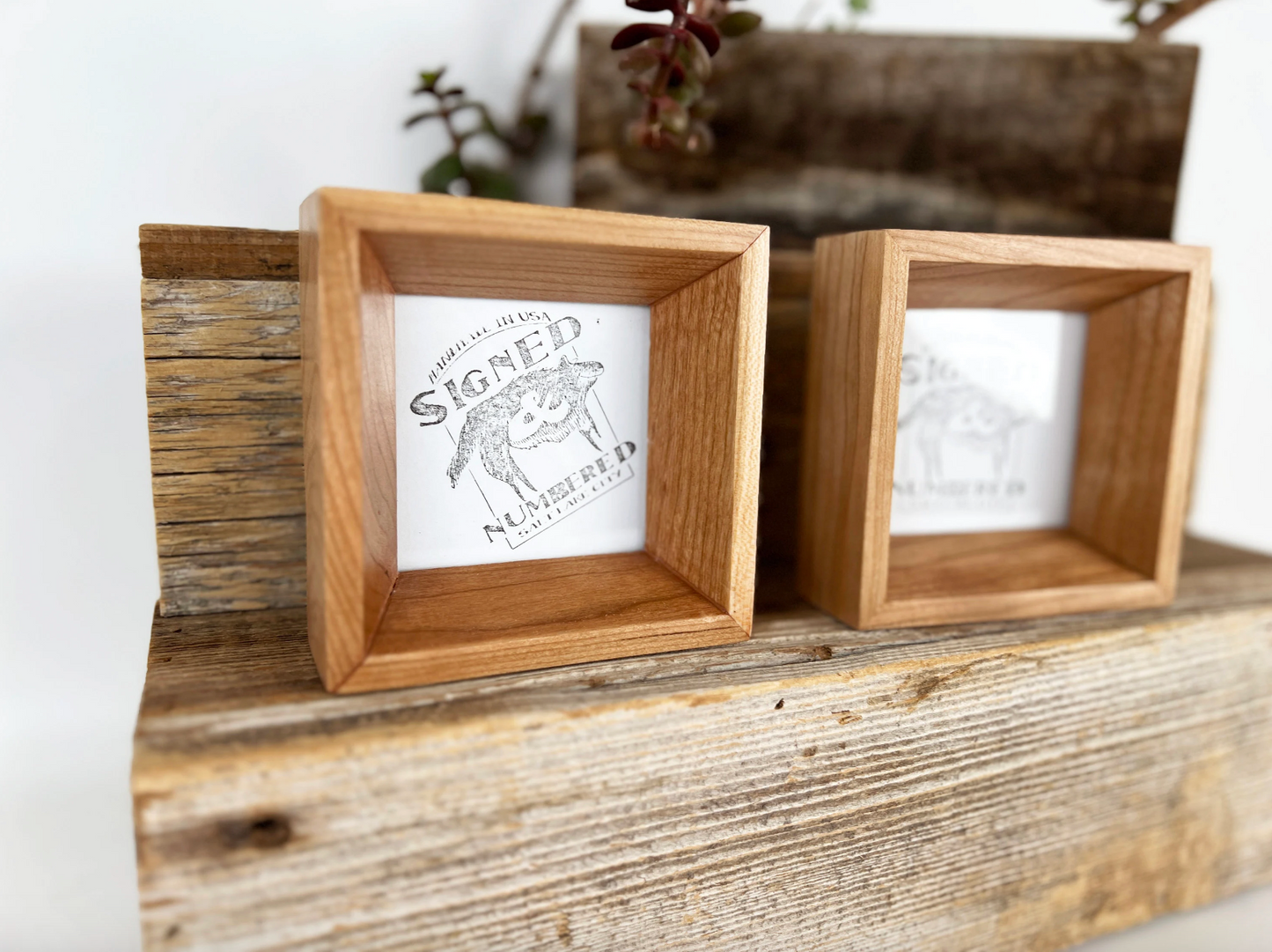 Solid Cherry Picture Frame in Park Slope Hardwood Molding- Choose Your Size - Ships Right Away!