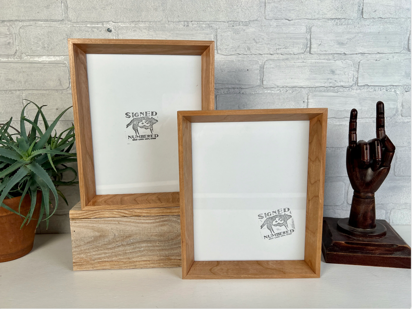 Solid Cherry Picture Frame in Park Slope Hardwood Molding- Choose Your Size - Ships Right Away!