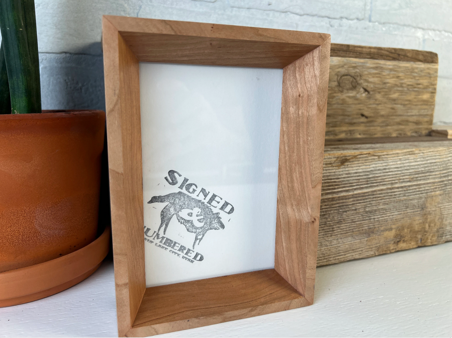 Solid Cherry Picture Frame in Park Slope Hardwood Molding- Choose Your Size - Ships Right Away!