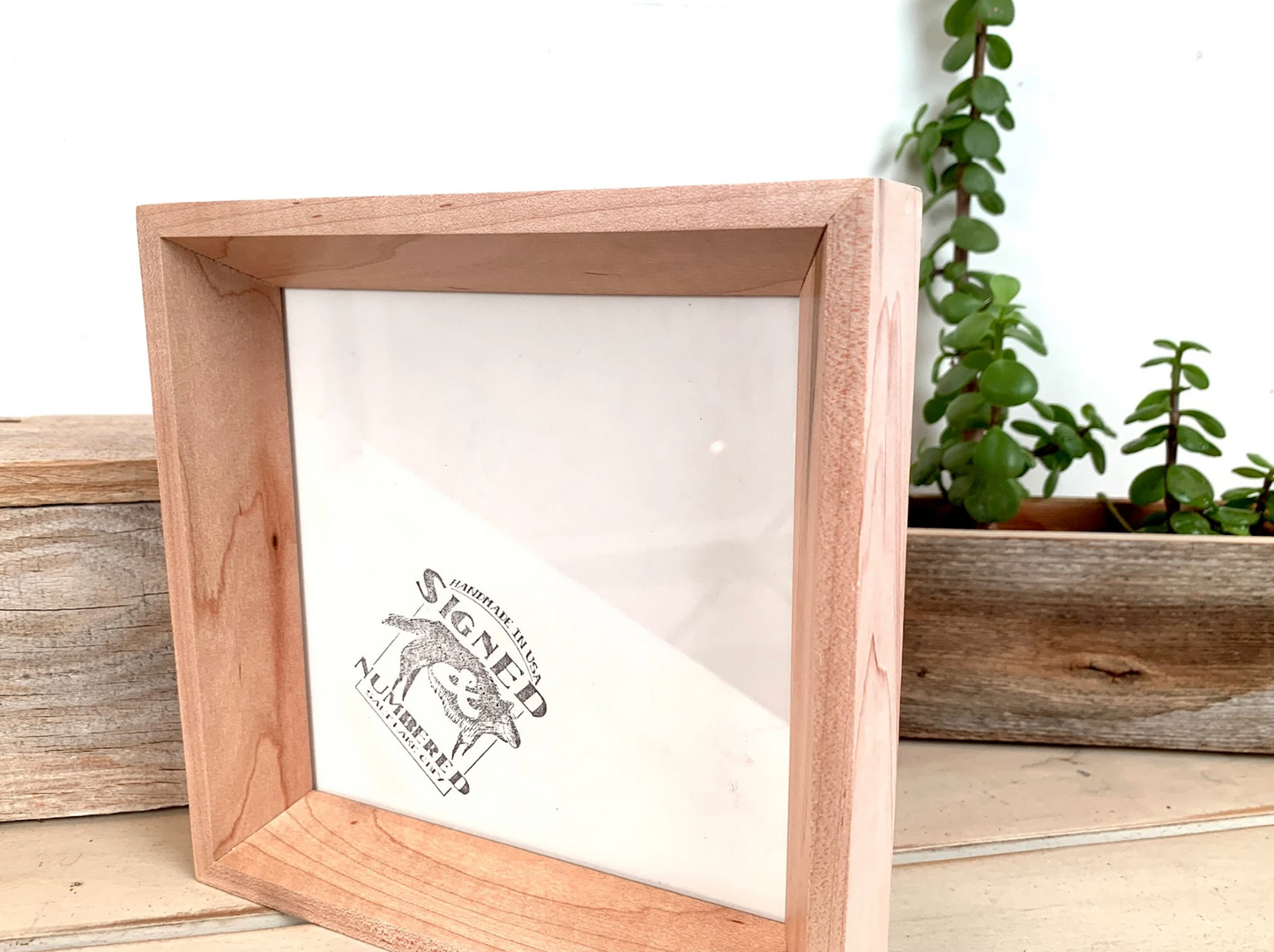 Solid Maple Picture Frame in Park Slope Hardwood Molding- Choose Your Size - Ships Right Away!