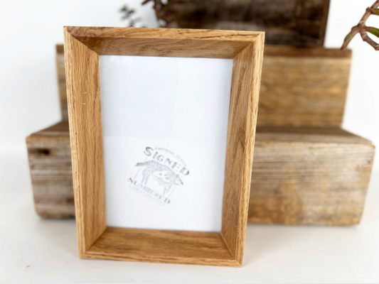 Solid Oak Picture Frame in Park Slope Hardwood Molding- Choose Your Size - Ships Right Away!