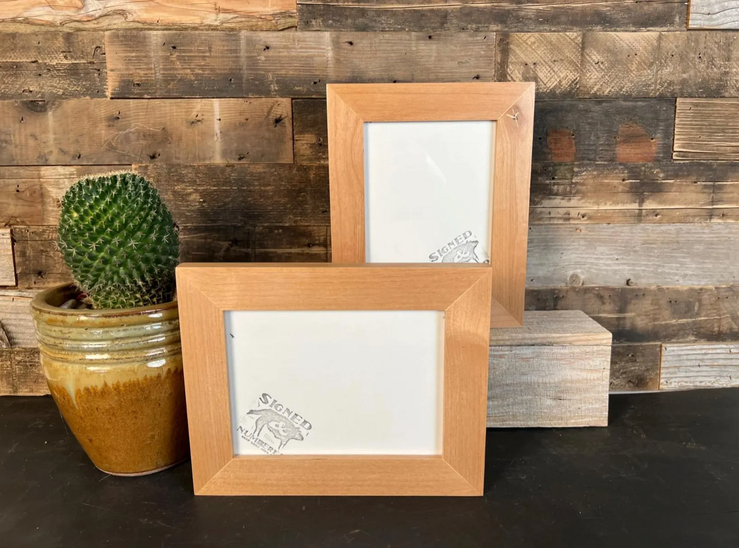 Solid Alder Picture Frame in 1.5" Hardwood Molding - Choose Your Size - Ships Right Away!