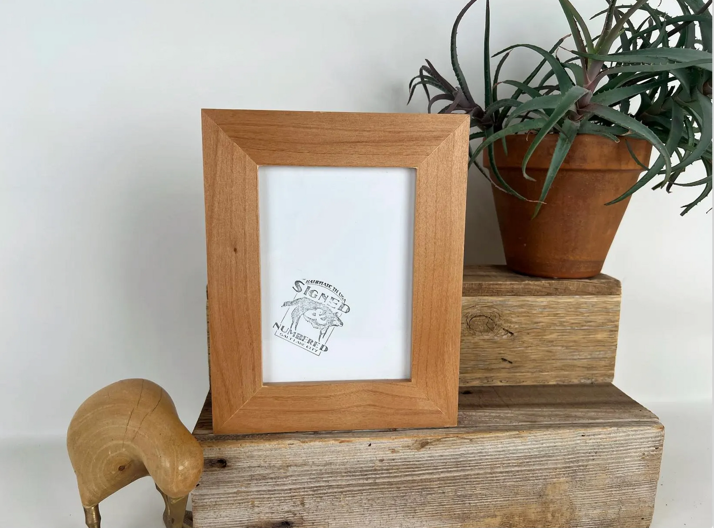 Solid Alder Picture Frame in 1.5" Hardwood Molding - Choose Your Size - Ships Right Away!