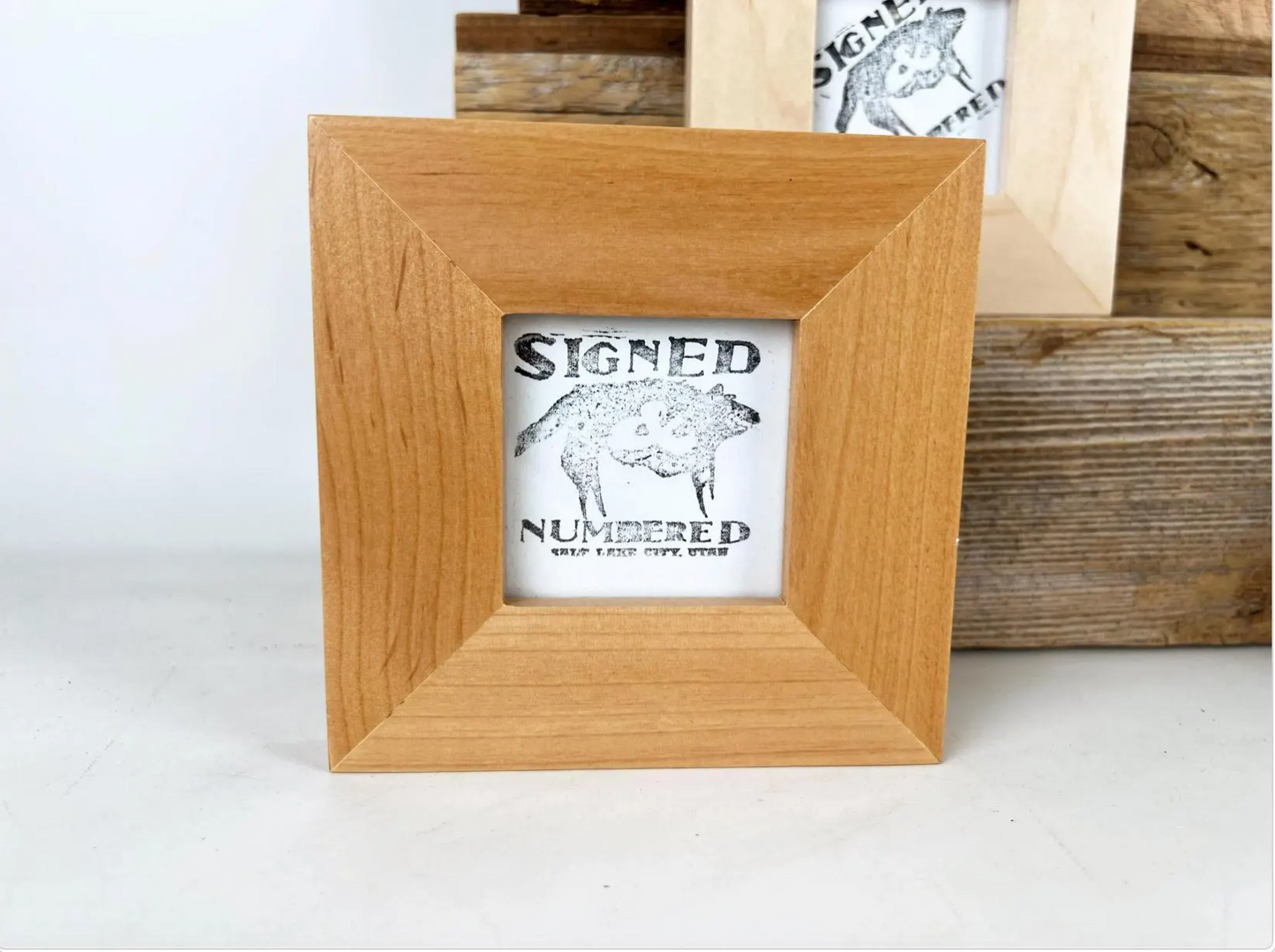 Solid Alder Picture Frame in 1.5" Hardwood Molding - Choose Your Size - Ships Right Away!