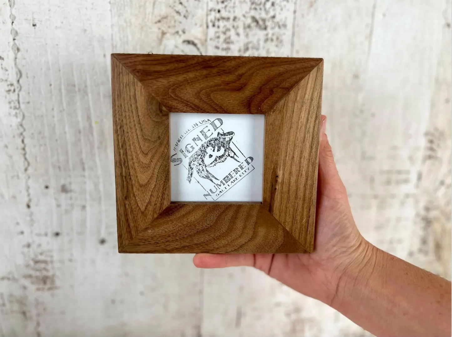 Solid Walnut Picture Frame in 1.5" Hardwood Molding - Choose Your Size - Ships Right Away!