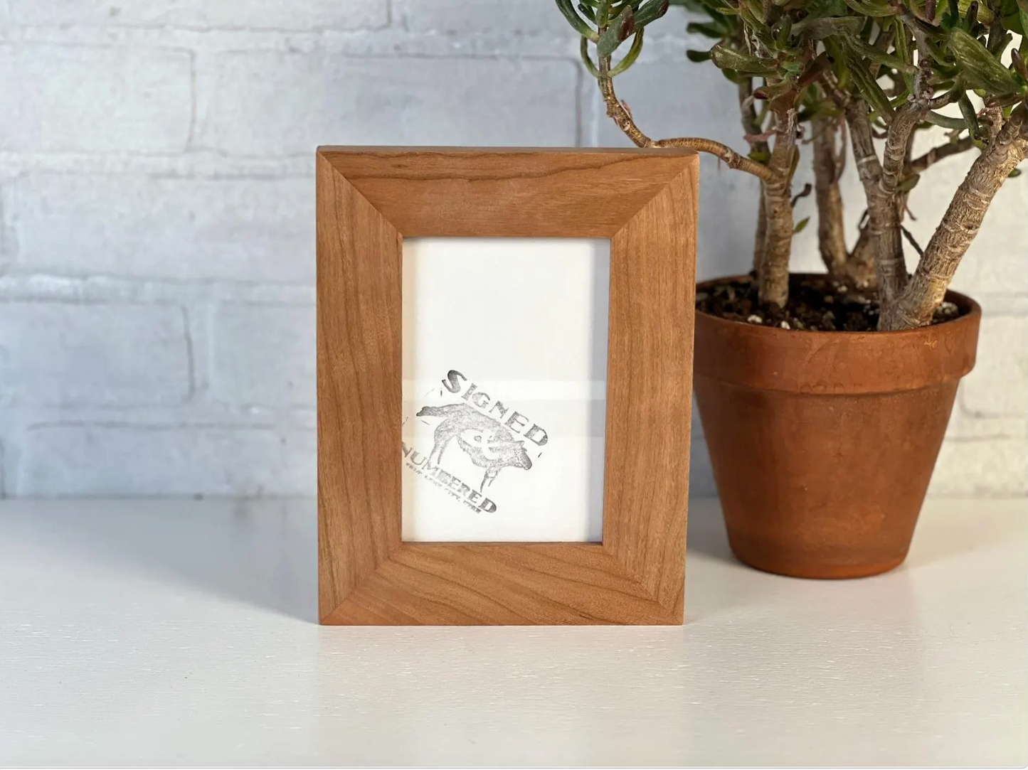 Solid Cherry Picture Frame in 1.5" Hardwood Molding - Choose Your Size - Ships Right Away!