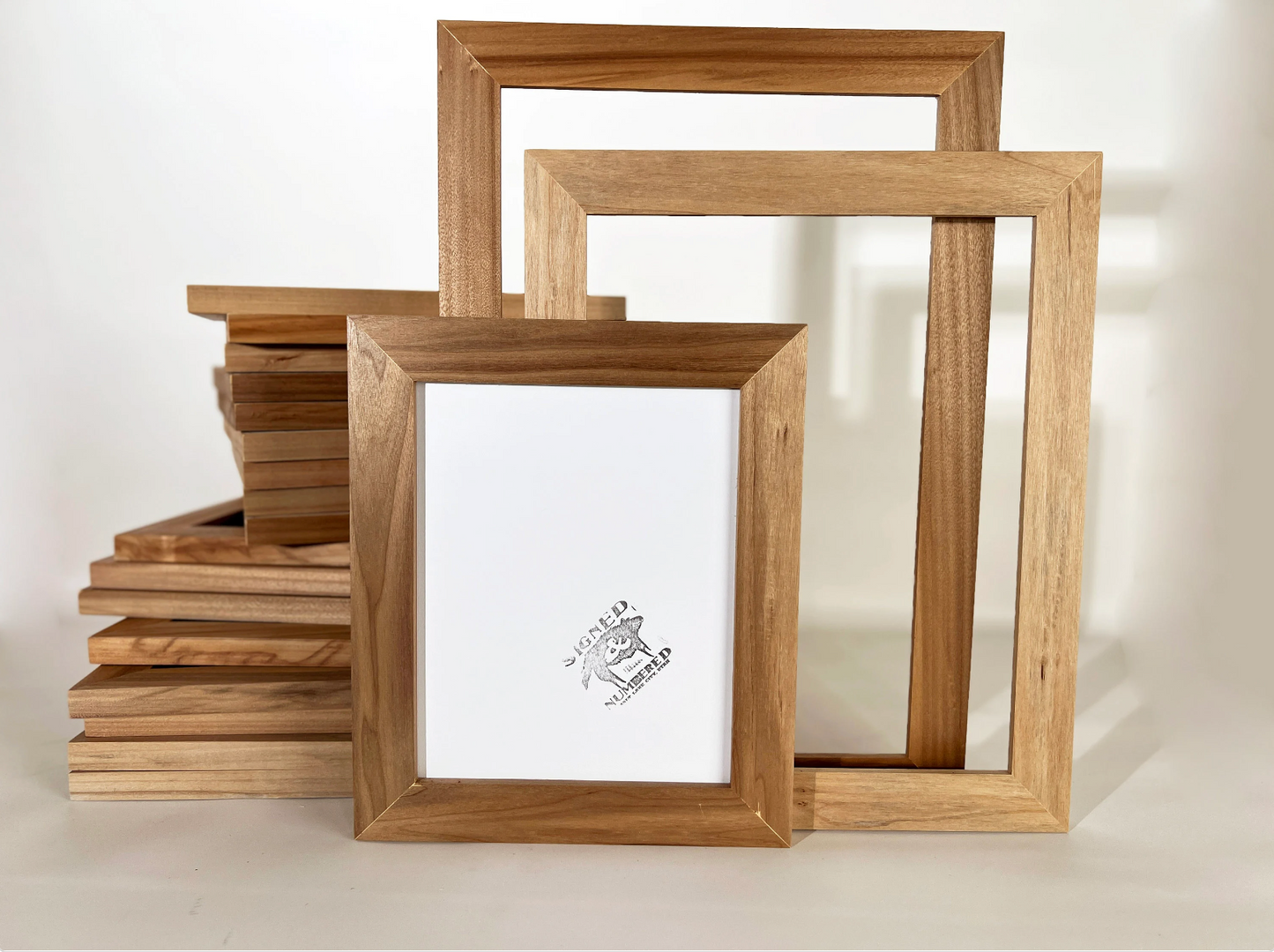 Solid Willow Picture Frame in 1.5" Hardwood Molding - Choose Your Size - Ships Right Away!