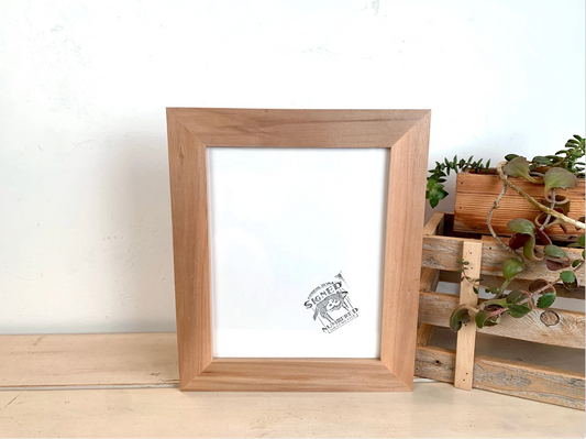 Solid Willow Picture Frame in 1.5" Hardwood Molding - Choose Your Size - Ships Right Away!