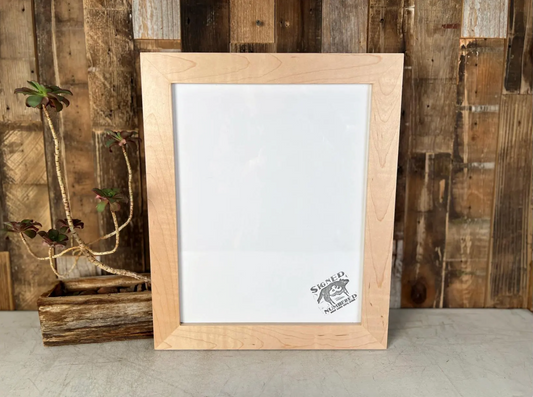 Solid Maple Picture Frame in 1.5" Hardwood Molding - Choose Your Size - Ships Right Away!