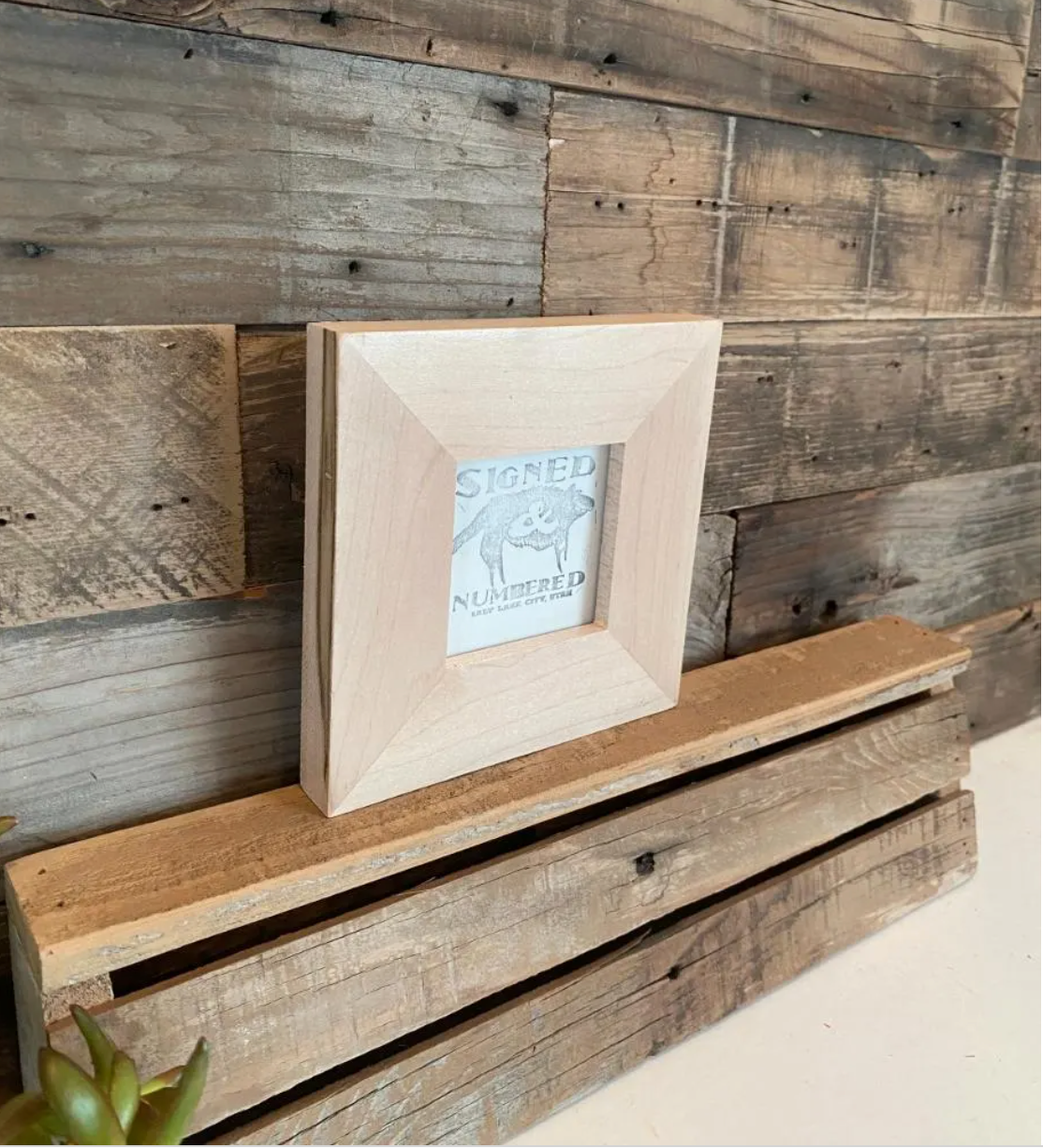 Solid Maple Picture Frame in 1.5" Hardwood Molding - Choose Your Size - Ships Right Away!