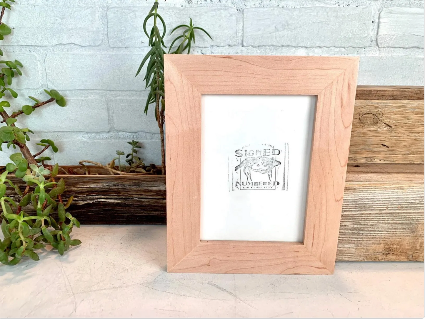 Solid Maple Picture Frame in 1.5" Hardwood Molding - Choose Your Size - Ships Right Away!