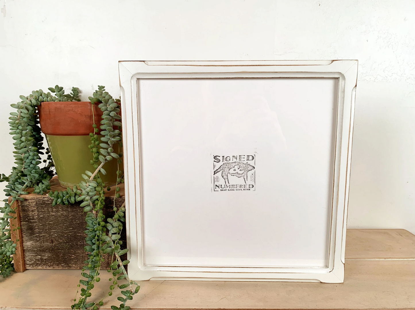 12x12" frame in 1x1 Shallow Bones style - Choose your color - FREE SHIPPING