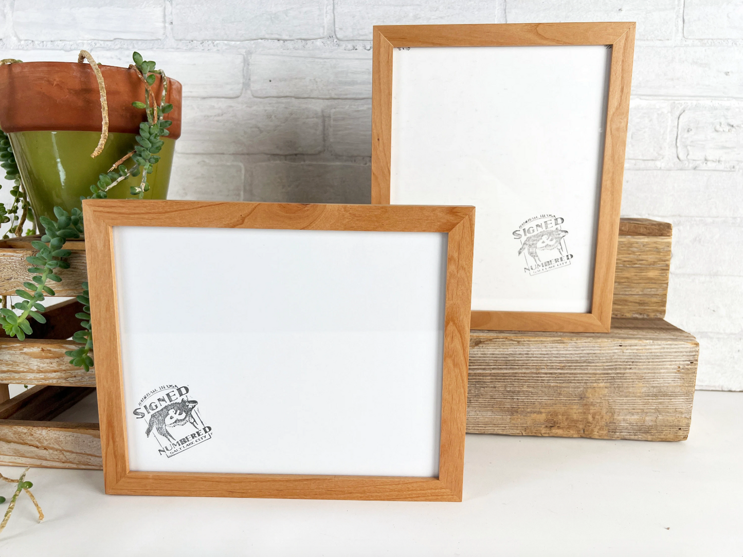 Solid Alder Picture Frame in Peewee Hardwood Molding - Choose Your Size - Ships Right Away!