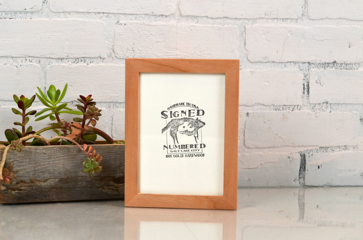 Solid Alder Picture Frame in Peewee Hardwood Molding - Choose Your Size - Ships Right Away!