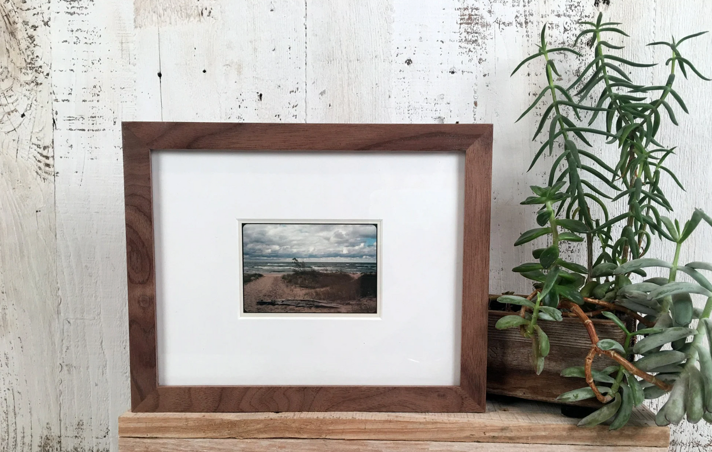 Solid Walnut Picture Frame in Peewee Hardwood Molding- Choose Your Size - Ships Right Away!