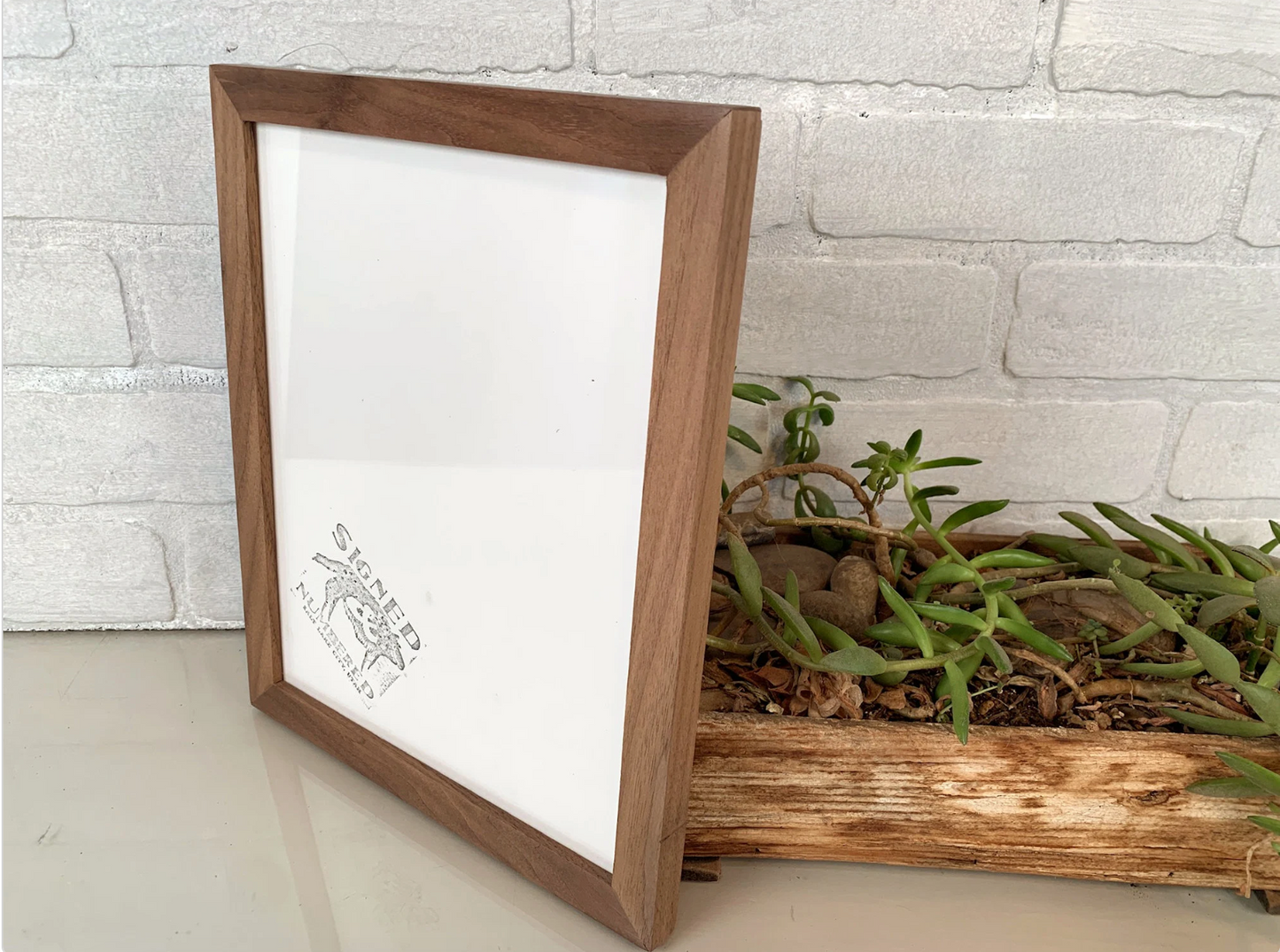 Solid Walnut Picture Frame in Peewee Hardwood Molding- Choose Your Size - Ships Right Away!