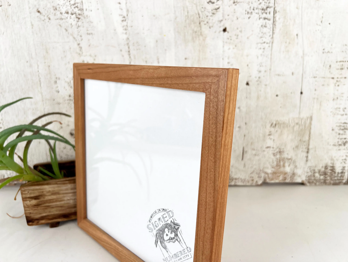 Solid Cherry Picture Frame in Peewee Hardwood Molding- Choose Your Size - Ships Right Away!