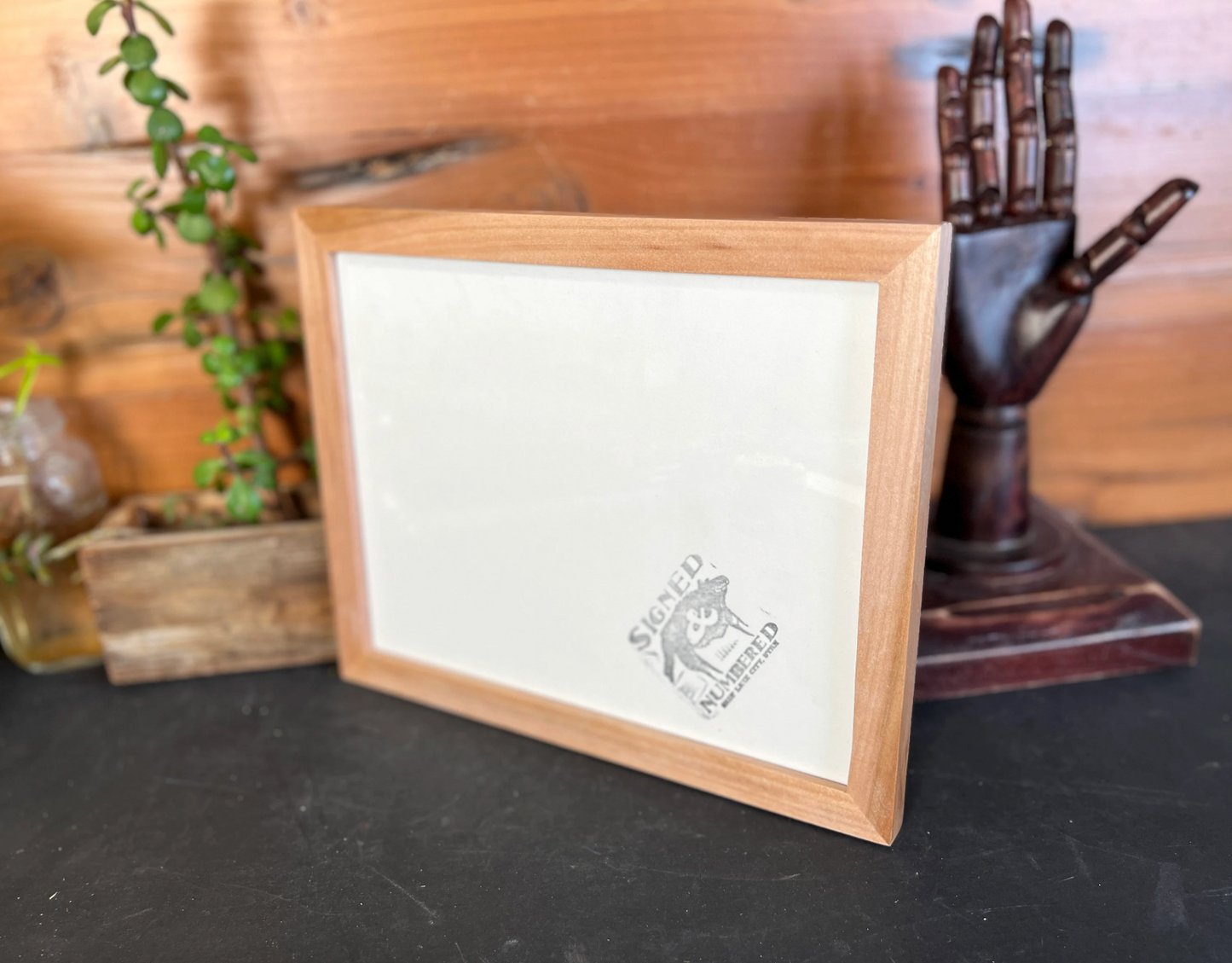 Solid Willow Picture Frame in Peewee Hardwood Molding- Choose Your Size - Ships Right Away!