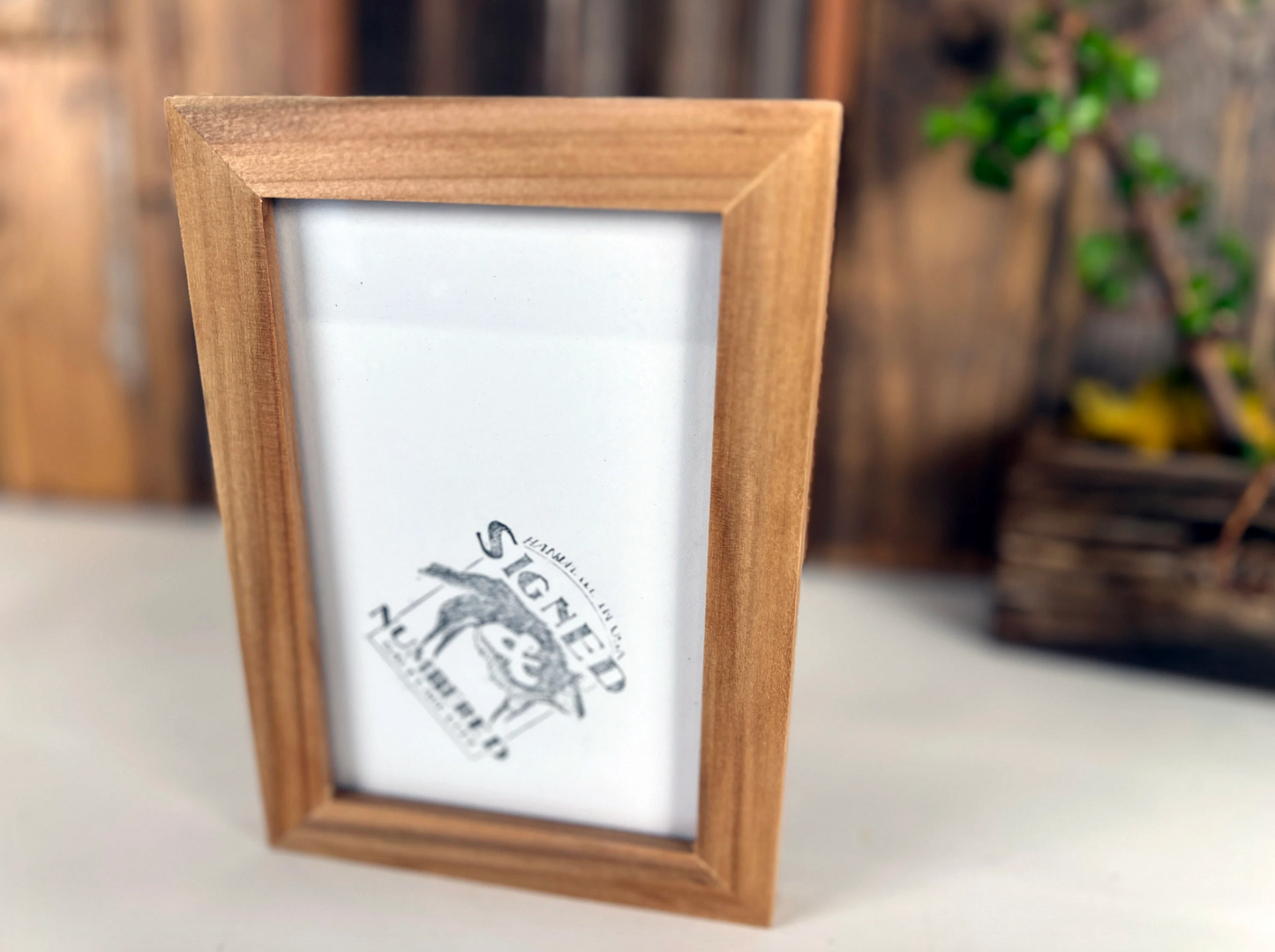 Solid Willow Picture Frame in Peewee Hardwood Molding- Choose Your Size - Ships Right Away!