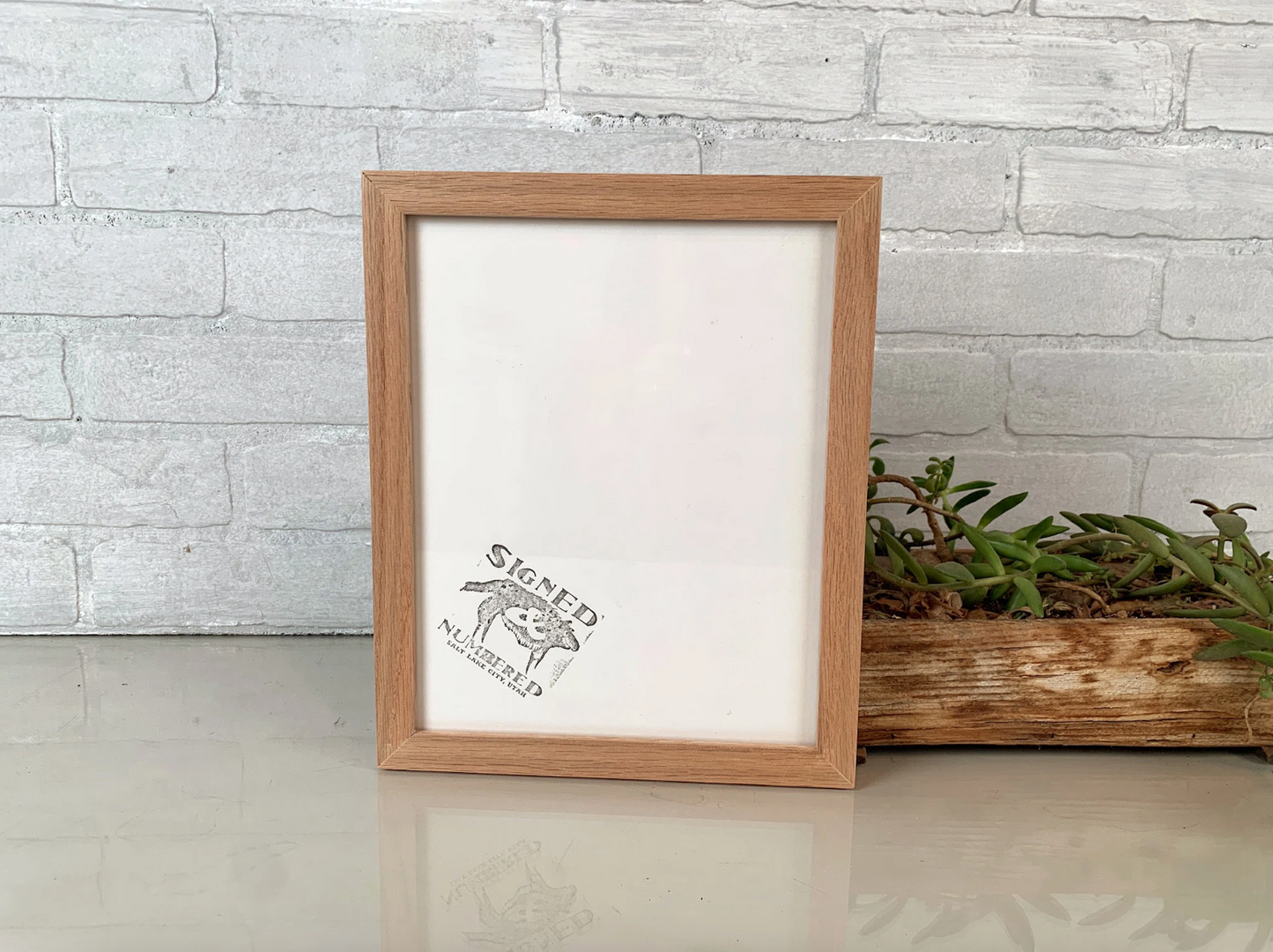 Solid Oak Picture Frame in Peewee Hardwood Molding- Choose Your Size - Ships Right Away!