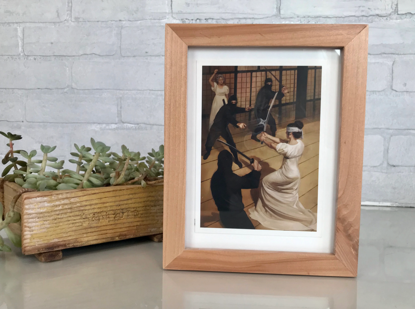 Solid Alder Picture Frame in Deep Flat Hardwood Molding - Choose Your Size - Ships Right Away!