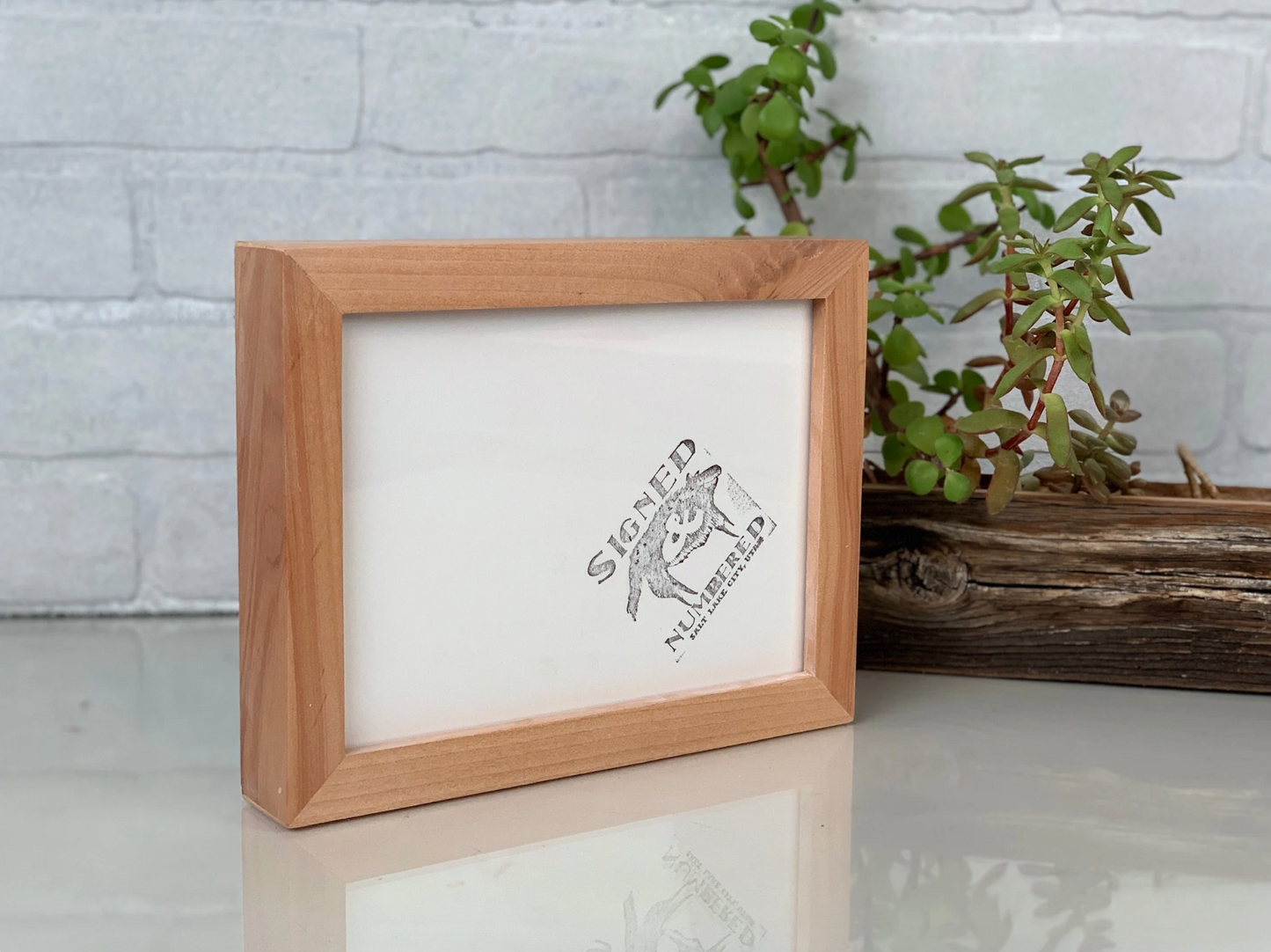 Solid Alder Picture Frame in Deep Flat Hardwood Molding - Choose Your Size - Ships Right Away!