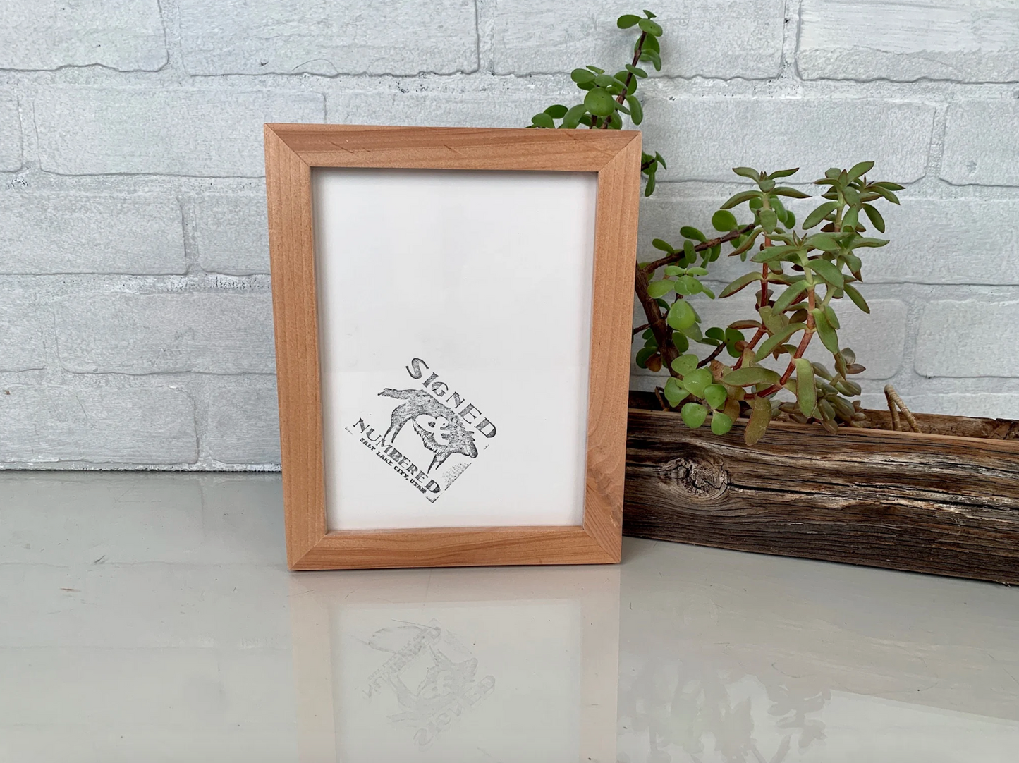 Solid Alder Picture Frame in Deep Flat Hardwood Molding - Choose Your Size - Ships Right Away!