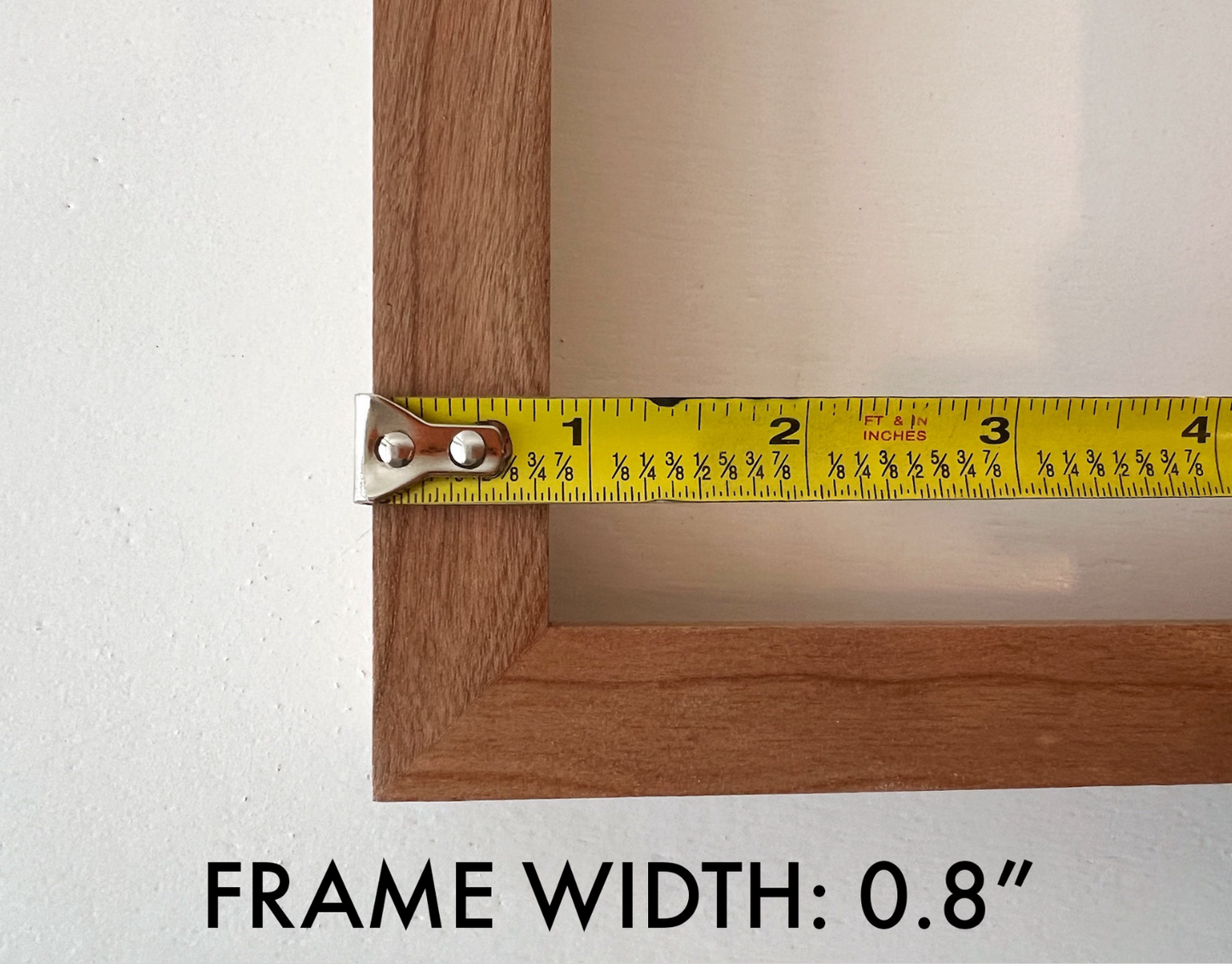 Deep Flat frame style in Solid Natural Walnut Hardwood - Choose your size - FREE SHIPPING!