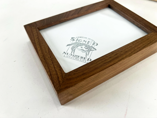 Deep Flat frame style in Solid Natural Walnut Hardwood - Choose your size - FREE SHIPPING!